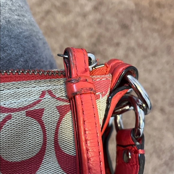 Coach Red and Cream Crossbody Bag - Picture 8 of 8